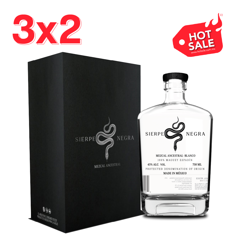 Mezcal Sierpe Negra Ancestral Espadín 45% Alc. Vol.
