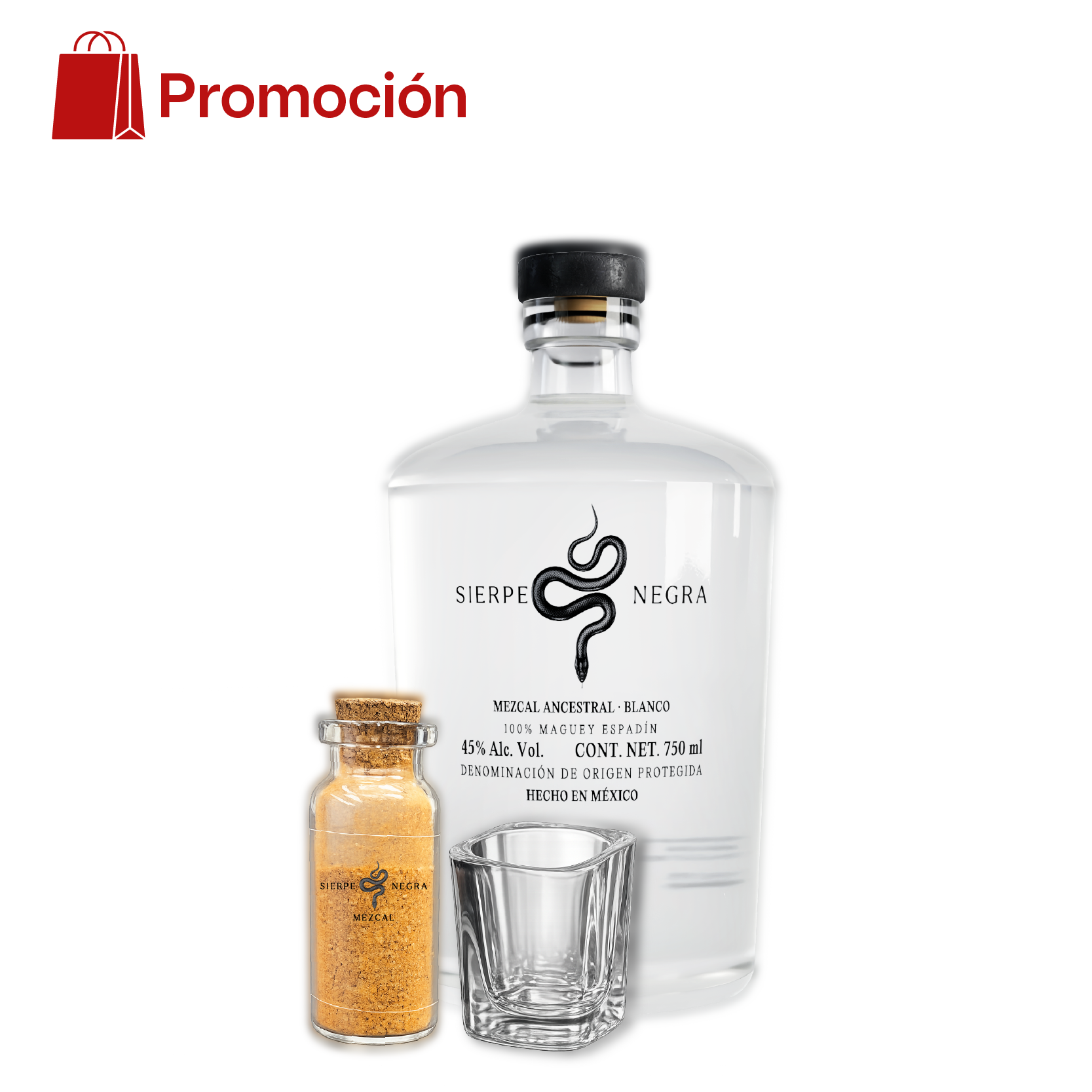 Mezcal Sierpe Negra Ancestral Espadín 45% Alc. Vol.