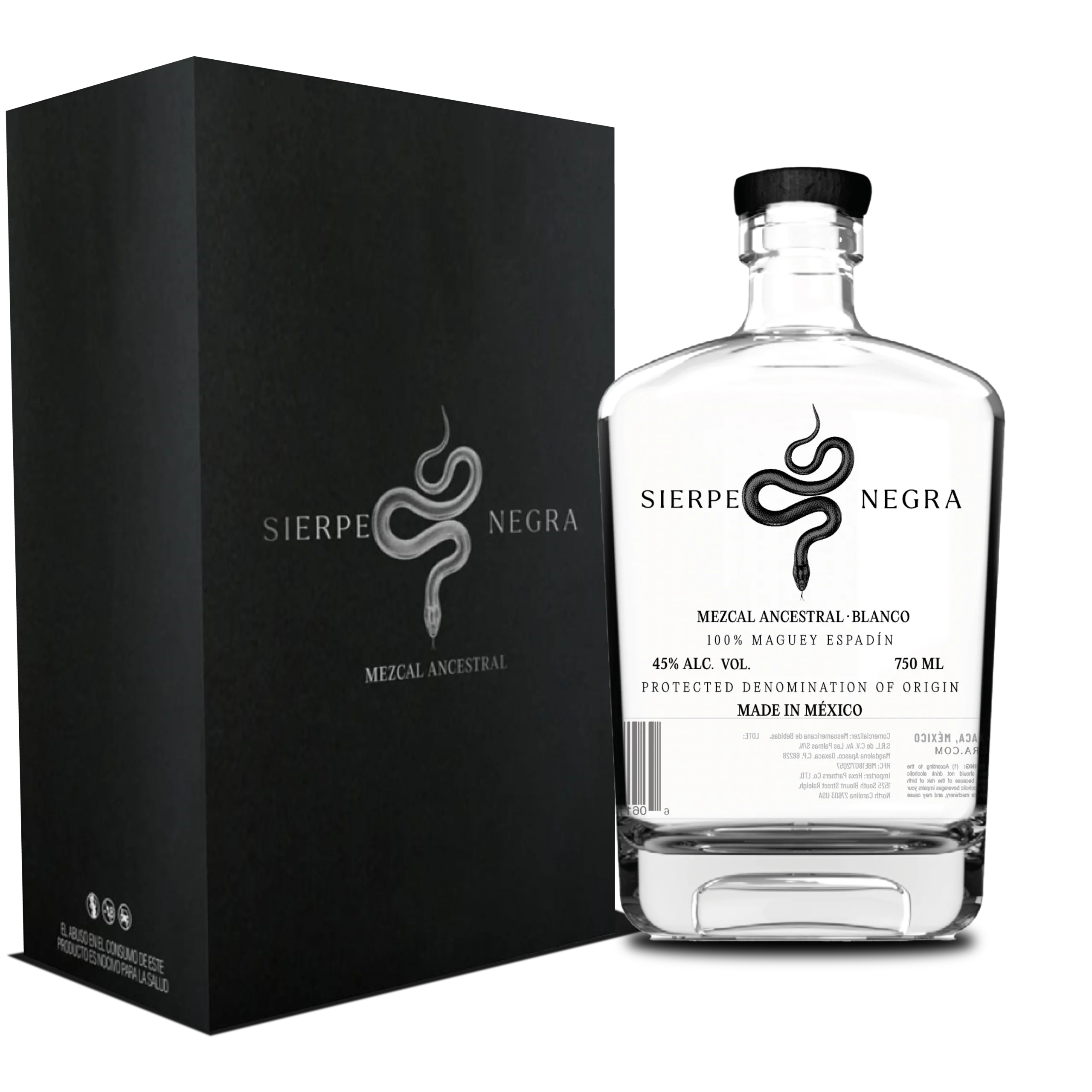 Mezcal Sierpe Negra Ancestral Espadín 45% Alc. Vol.